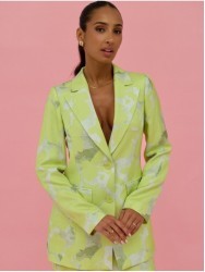 Blazer comprido estampado
