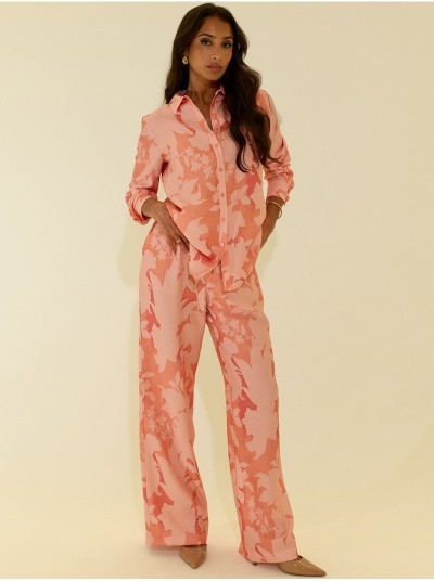Calça estampada fluída