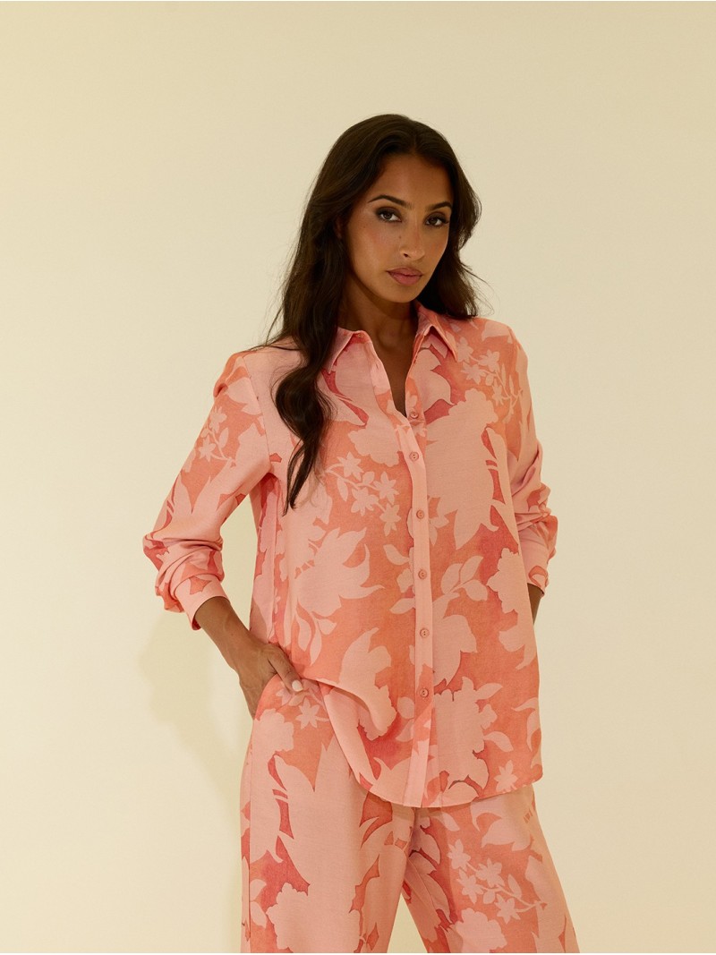 Calça estampada fluída