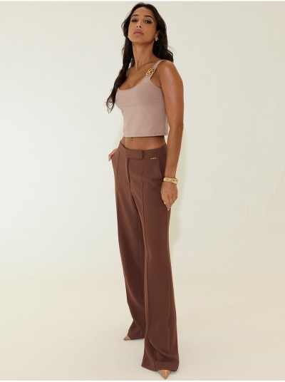 Knit top with metallic detail