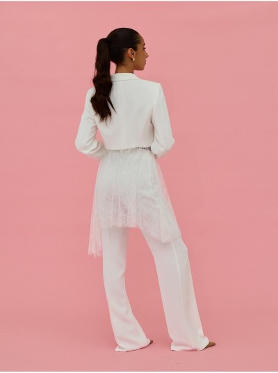 Calça lisa boca de sino
