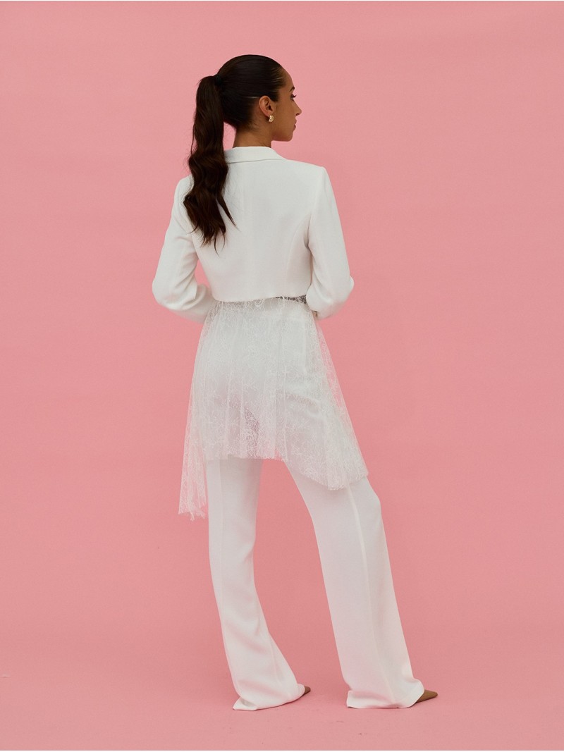 Plain flared trousers