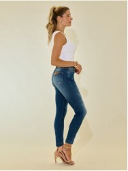 Calça de ganga skinny de cintura alta
