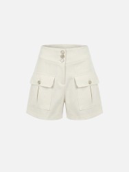 Shorts with patch pockets