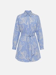 Tunic with belt and embroidered details