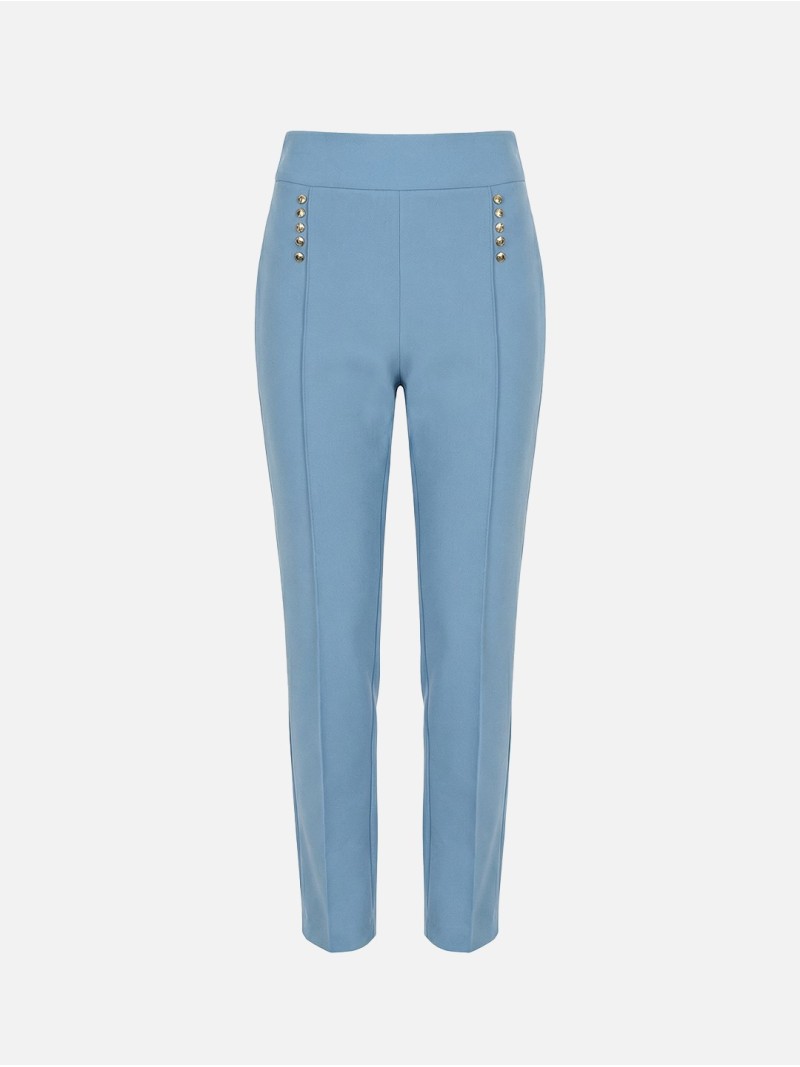 Calça clássica com vinca costurada