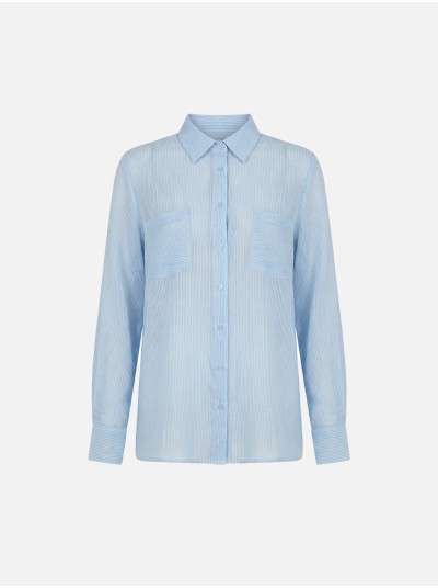 Blusa com riscas em linho