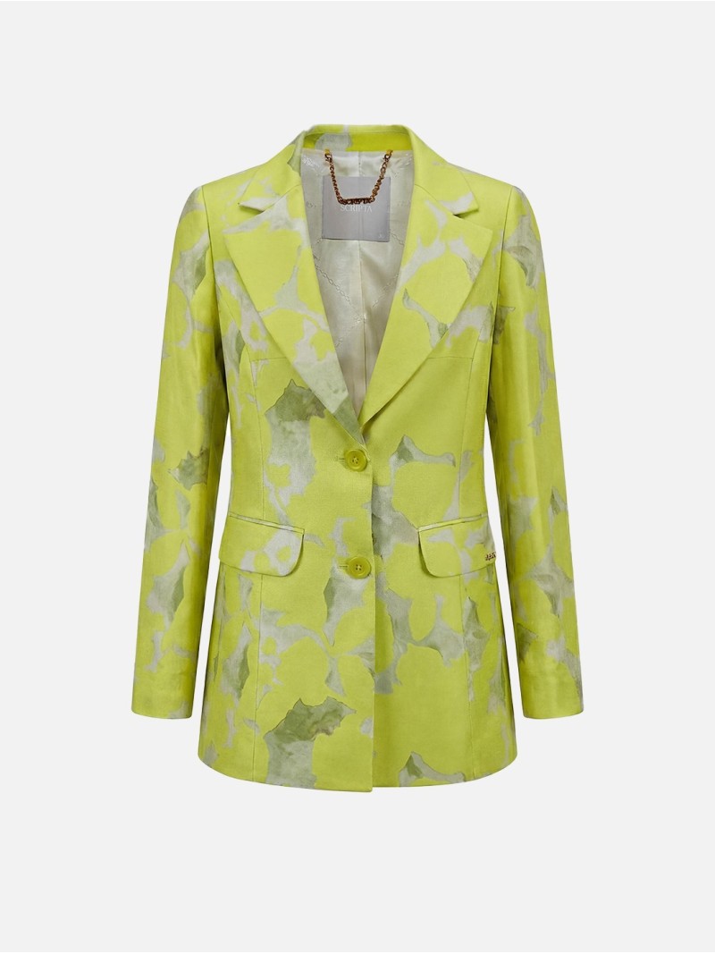 Long printed blazer