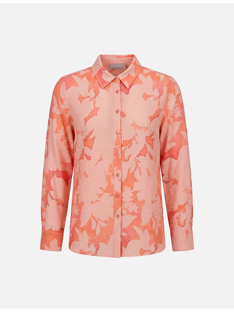 Blusa estampada com corte fluído