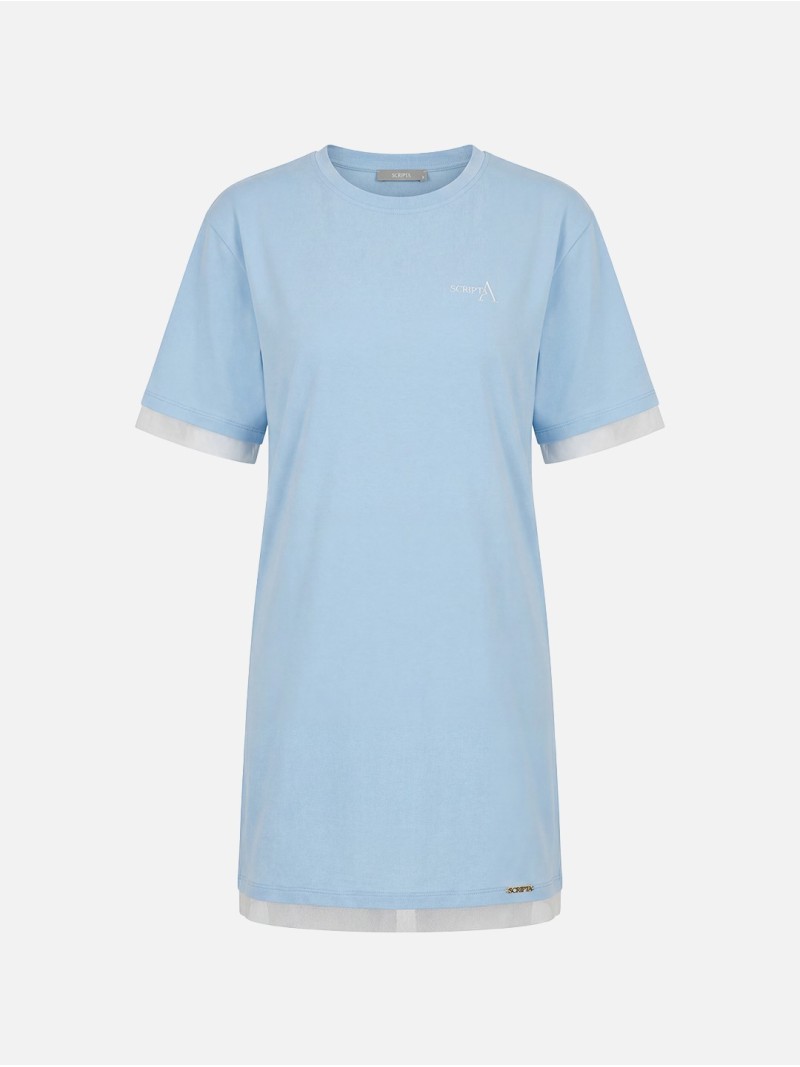 T-shirt estilo oversize com logo SCRIPTA