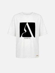 T-shirt em algodão com logo a contrastar