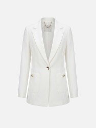 Blazer with patch pockets