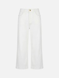 Calça de ganga com pormenor de missangas