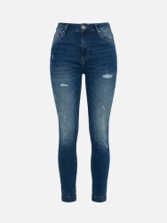 Calça de ganga skinny de cintura alta