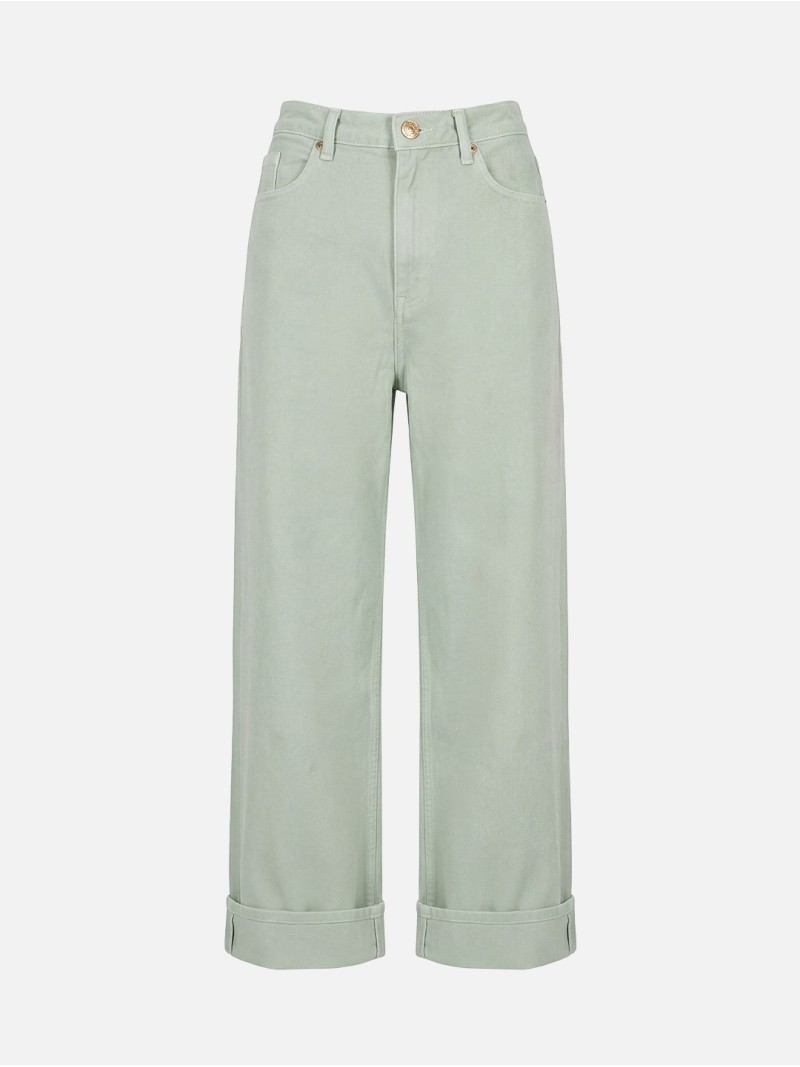 Calça de ganga de corte reto