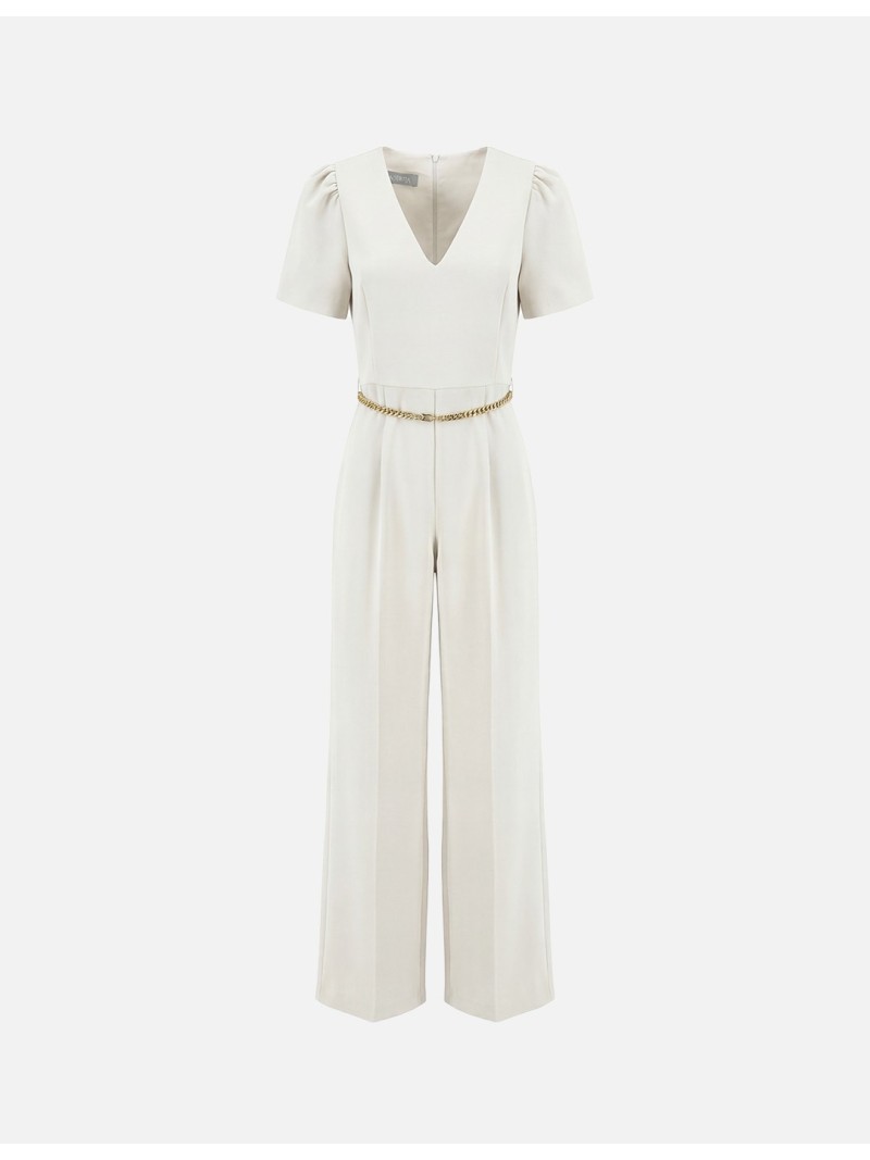 Jumpsuit with metal chain