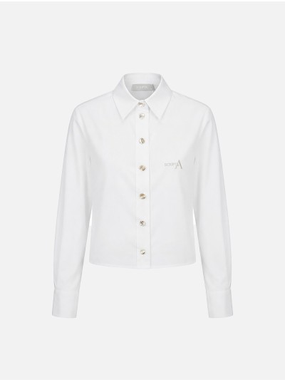Blusa lisa com logo SCRIPTA