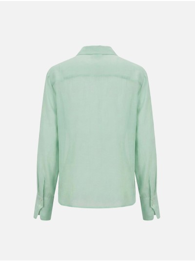 Blouse with ruffle at the front
