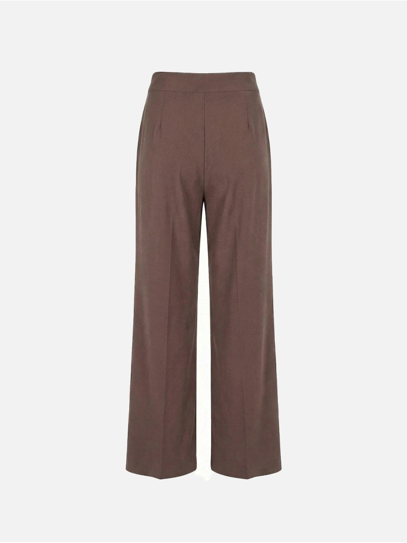 Calça clássica fluída com pinças