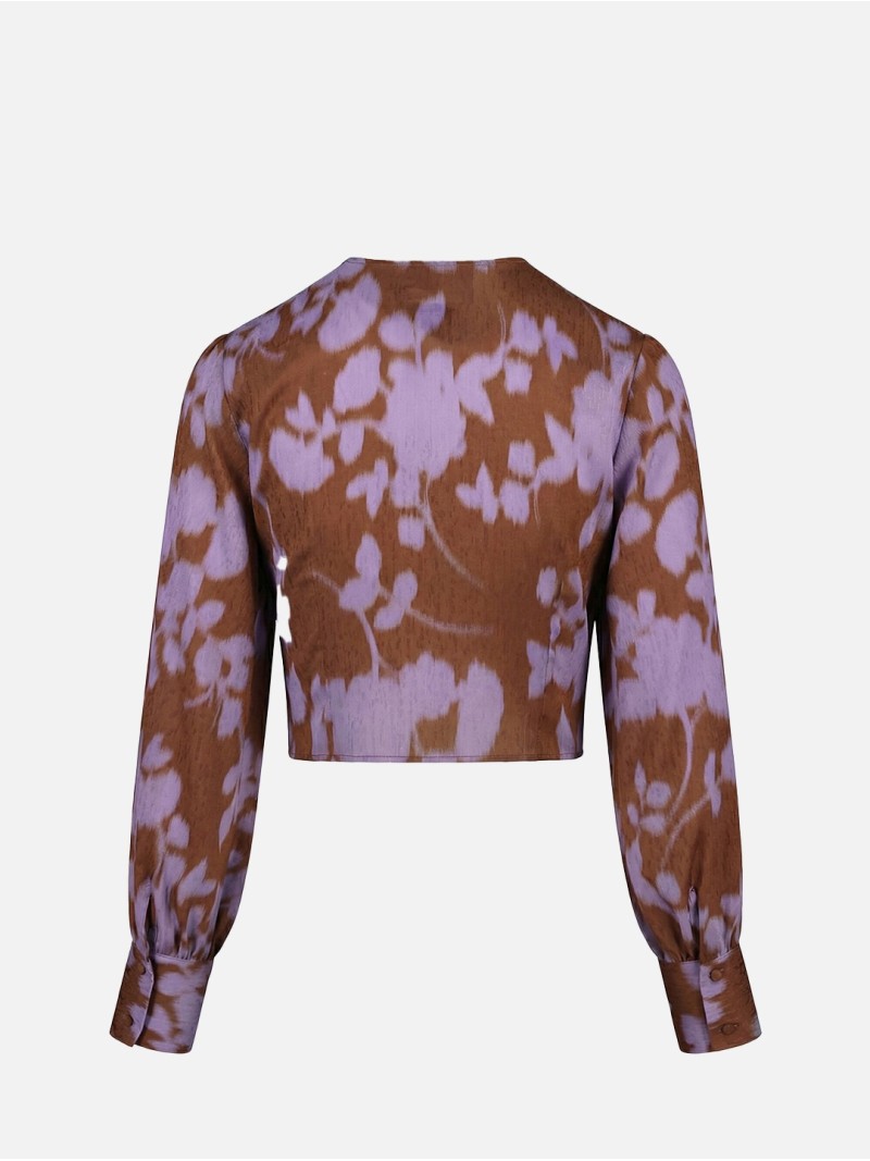 Blusa estampada com nó