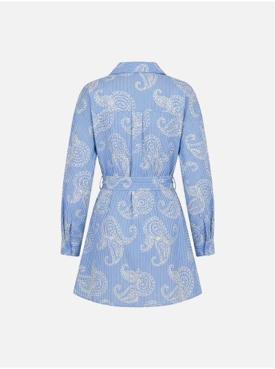 Tunic with belt and embroidered details