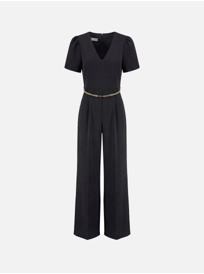 Jumpsuit with metal chain