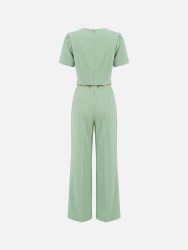 Jumpsuit with metal chain