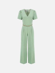Jumpsuit with metal chain