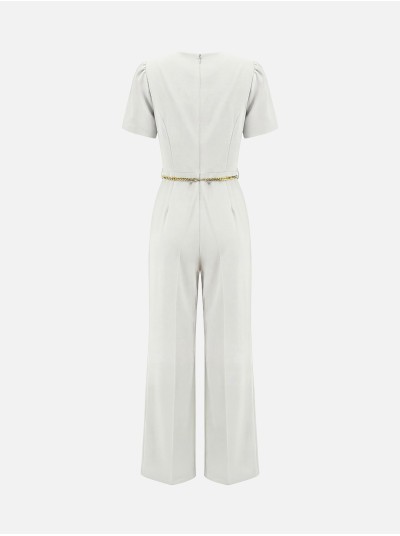 Jumpsuit with metal chain