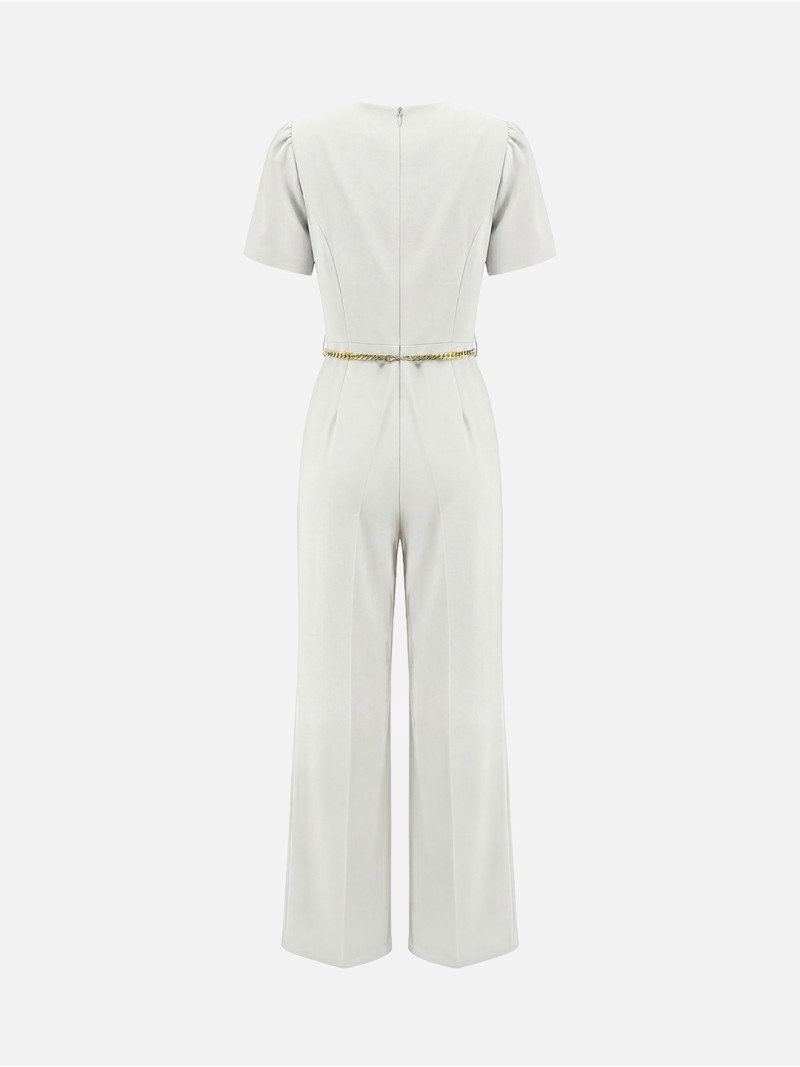Jumpsuit with metal chain