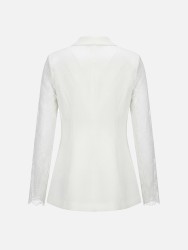 Blazer with lace sleeves