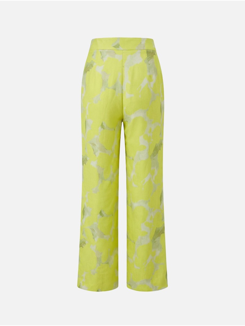 Printed trousers with fluid cut