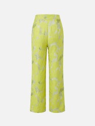 Printed trousers with fluid cut