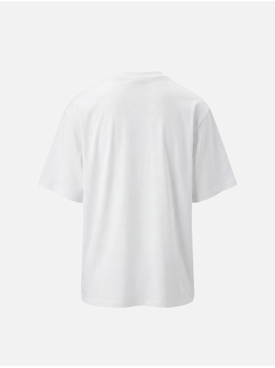 T-shirt em algodão com logo a contrastar
