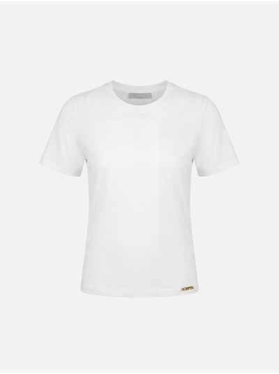 T-shirt básica em algodão com logo SCRIPTA