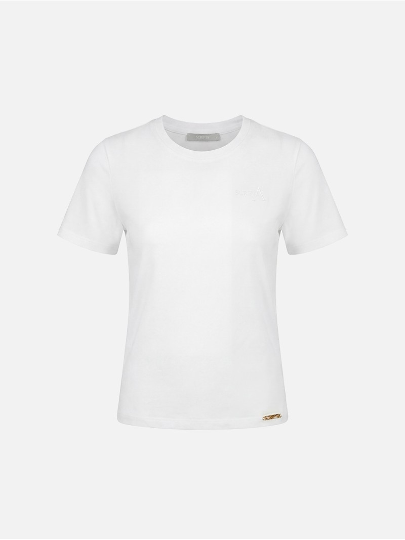 Basic cotton T-shirt with SCRIPTA logo