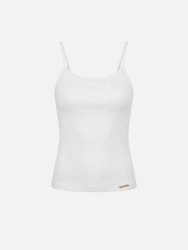 Thin-strapped cotton top with SCRIPTA logo