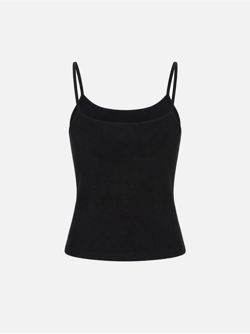 Thin-strapped cotton top with SCRIPTA logo