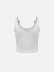 Knit top with metallic detail