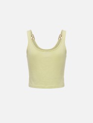 Knit top with metallic detail