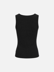 Top de decote quadrado com logo SCRIPTA