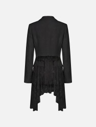 Fabric and lace blazer