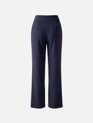 Calça de corte reto em tecido liso