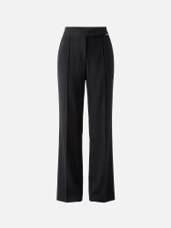 Calça de corte reto em tecido liso