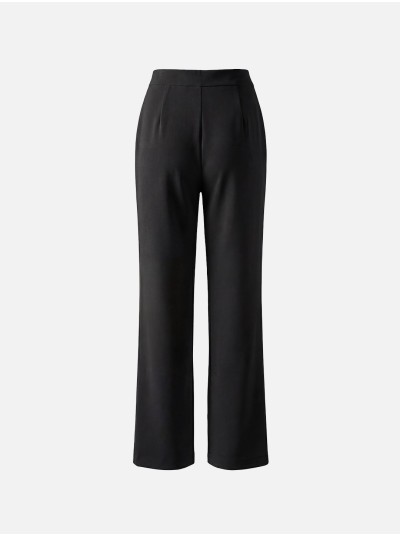 Calça de corte reto em tecido liso