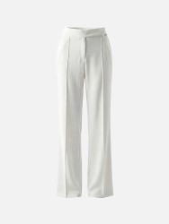 Fluid trousers in plain fabric