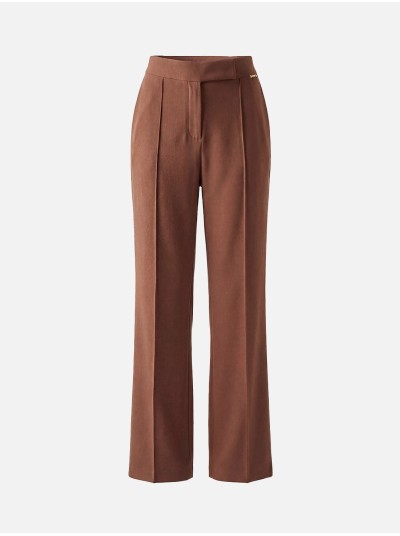 Fluid trousers in plain fabric