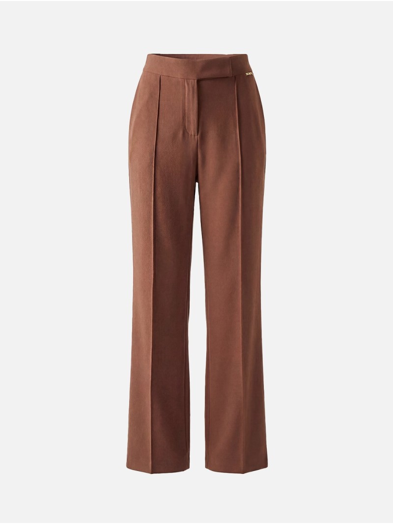 Fluid trousers in plain fabric