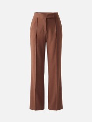 Fluid trousers in plain fabric