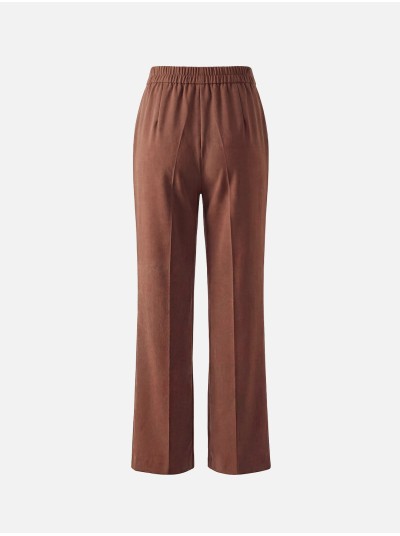 Fluid trousers in plain fabric